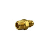 Brass Adapter SAE 45 Degree Flare, 3/8 Flare X 1/4 Male